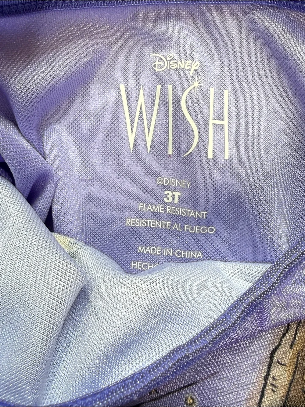 Disney Wish Girls Asha & Wishing Star Purple Princess Tulle Dress Star Print 3T - Picture 5 of 12